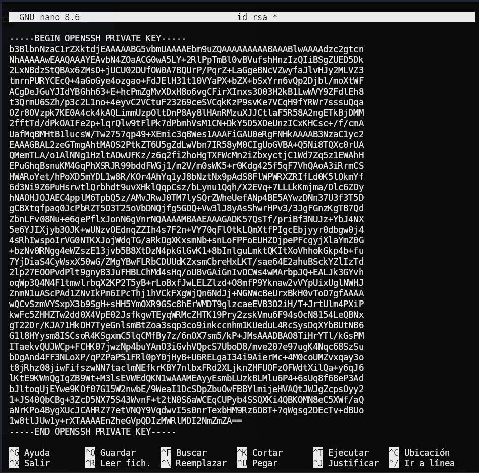 Espacios no válidos en SSH